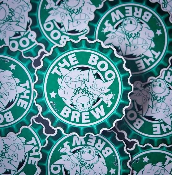 Bottle Cap Sticker - Boo Brew