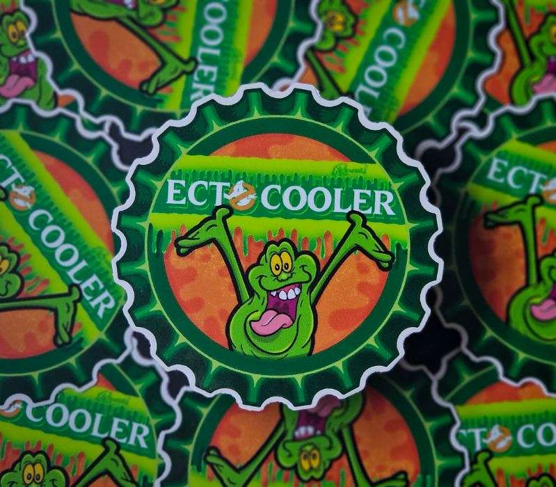 Bottle Cap Sticker - Ecto Cooler