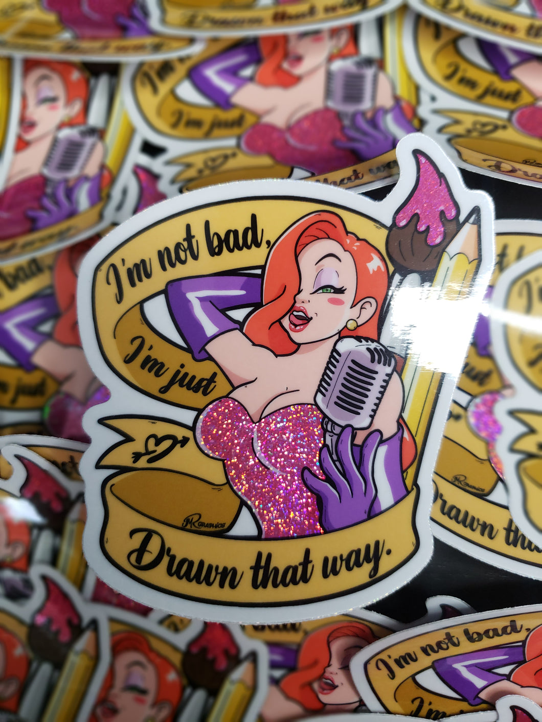 Jessica Rabbit Glitter Sticker