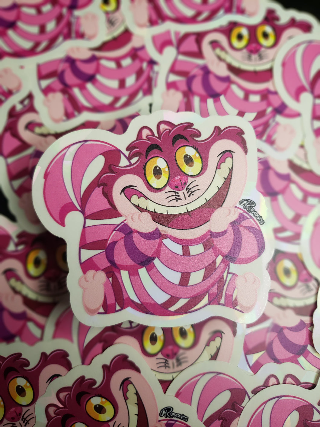 Cheshire Cat Rainbow Catcher Sticker