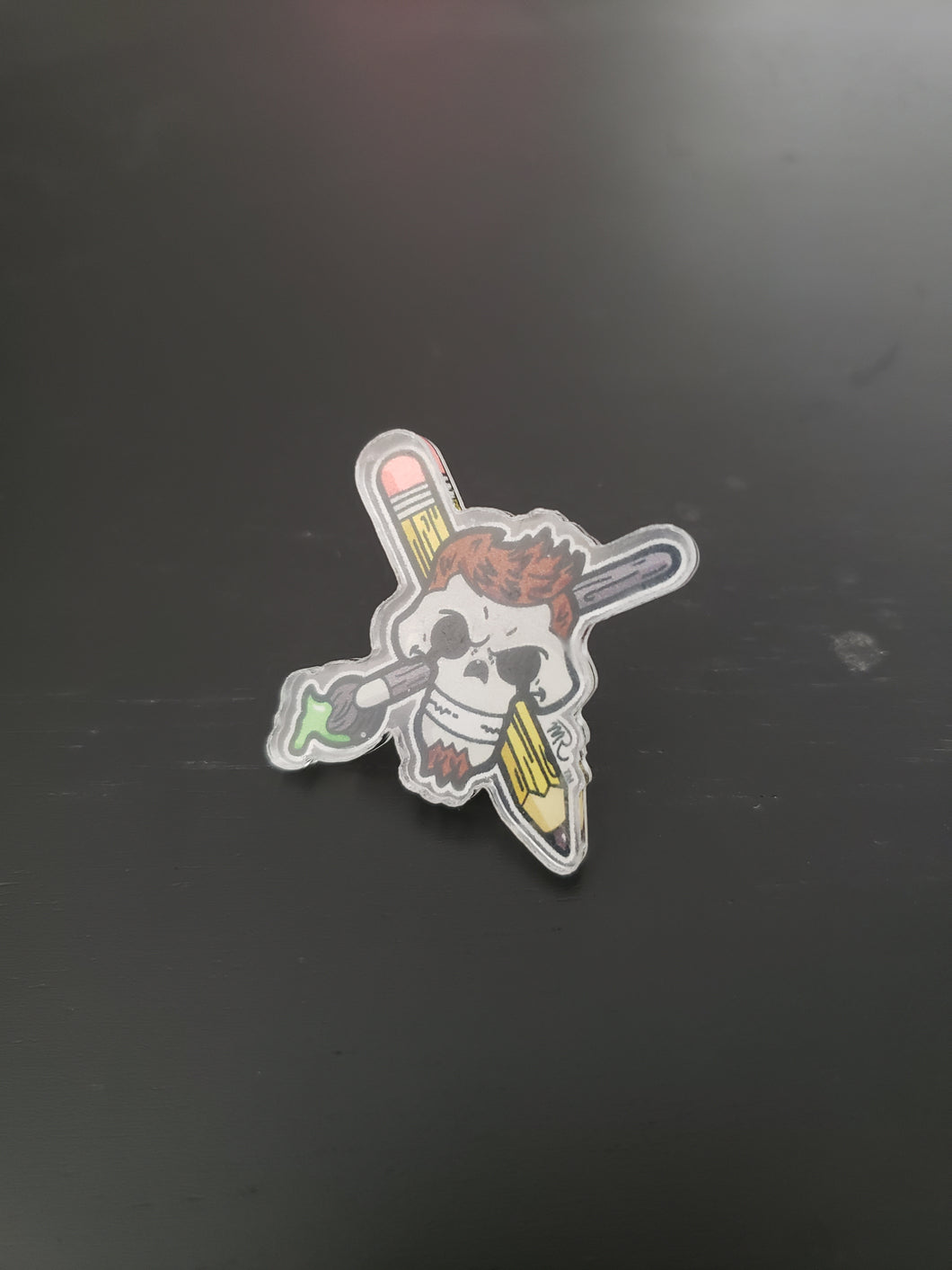 MR Graphics Retro Logo Acrylic Pin