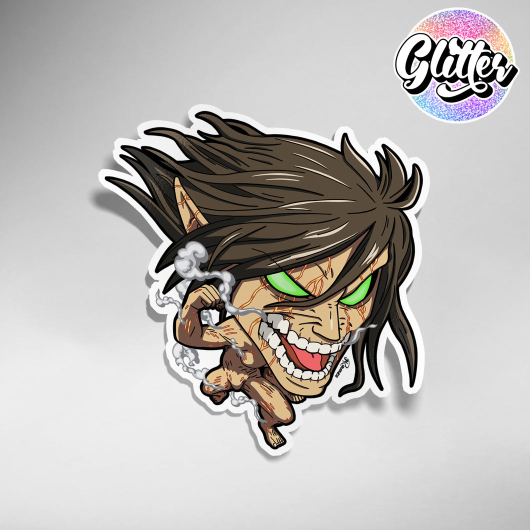 Eren Titan Glitter Sticker