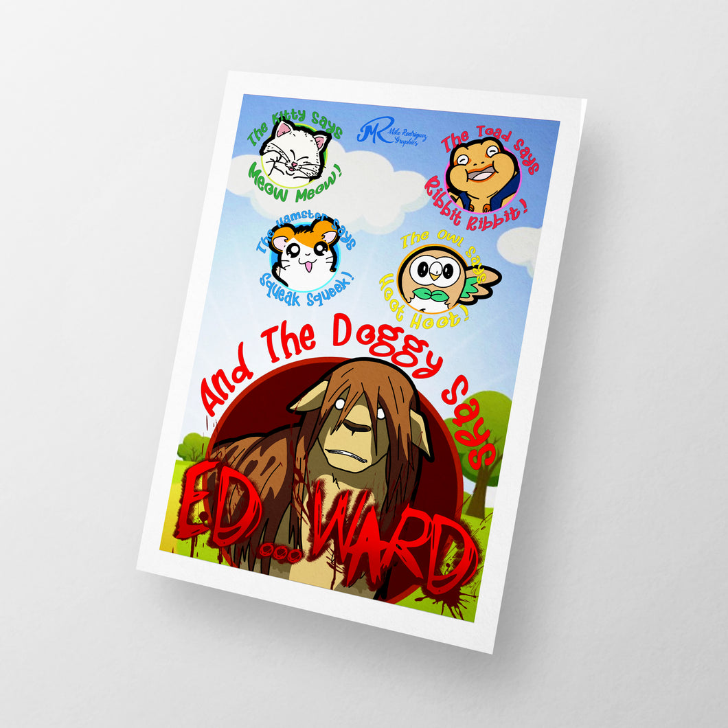 The Doggy Says Art Print Mini