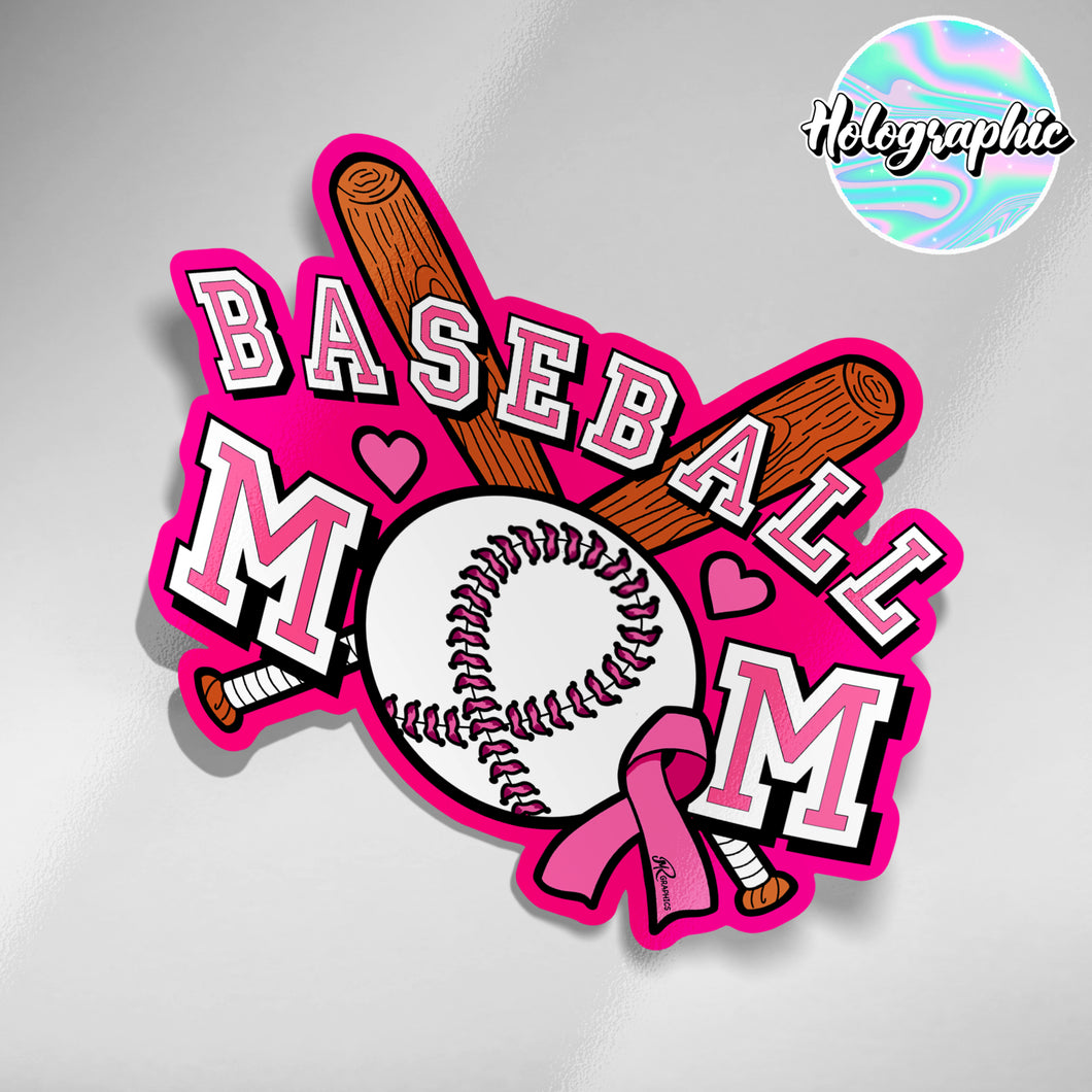 Breast Cancer Awareness 2021 Sticker - Baseball Mom