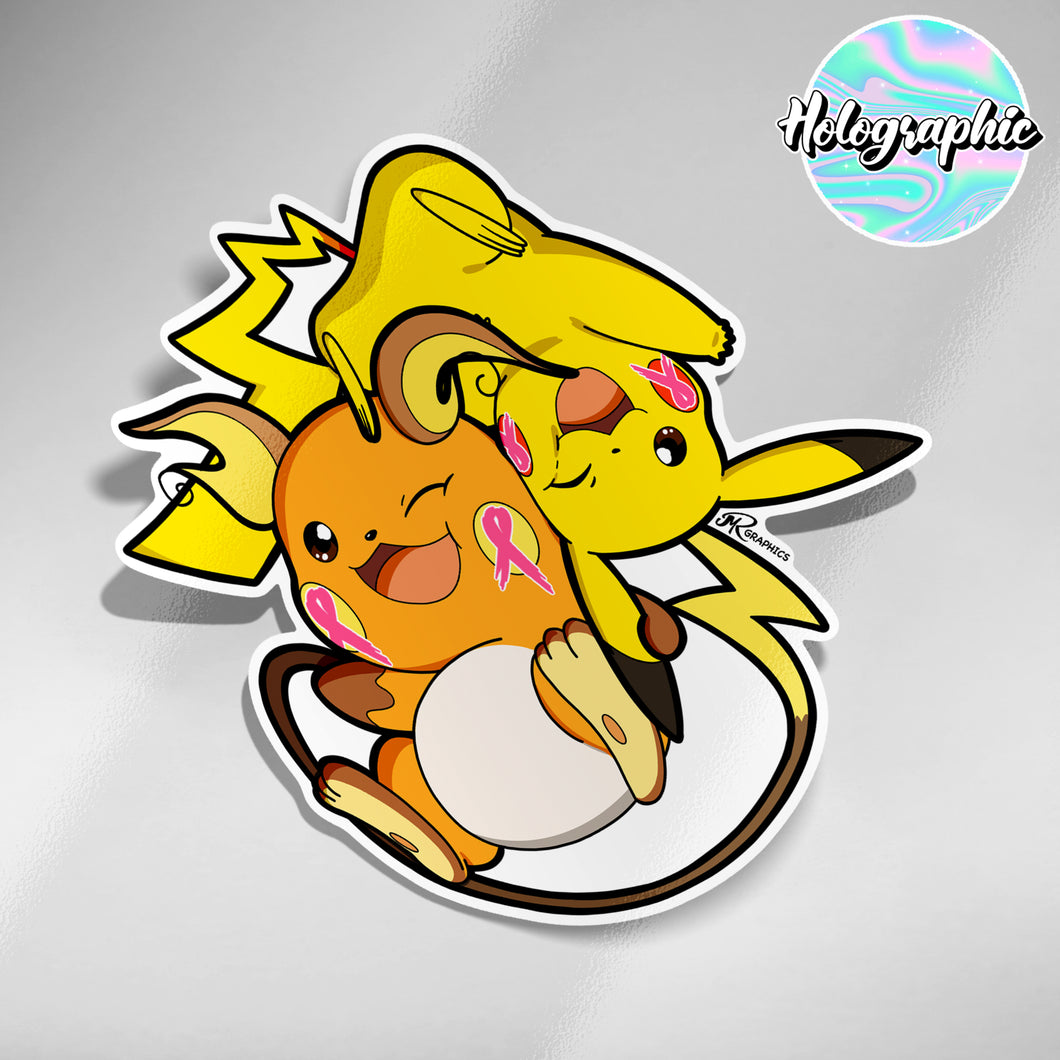 Breast Cancer Awareness 2021 Sticker - Pikachu Raichu