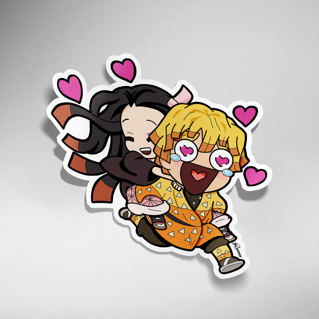 Nezuko x Zenitsu Sticker