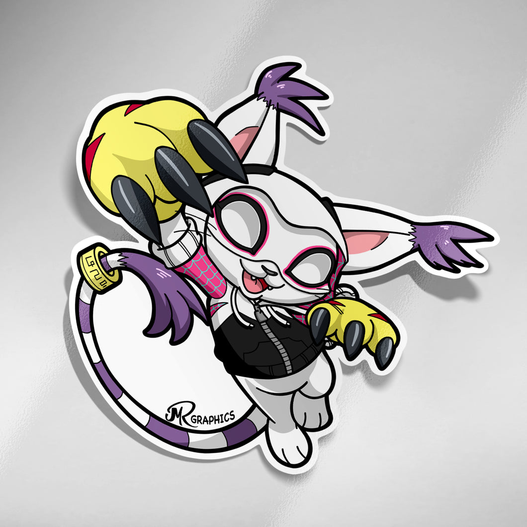 Gatoman x Spider Gwen Sticker