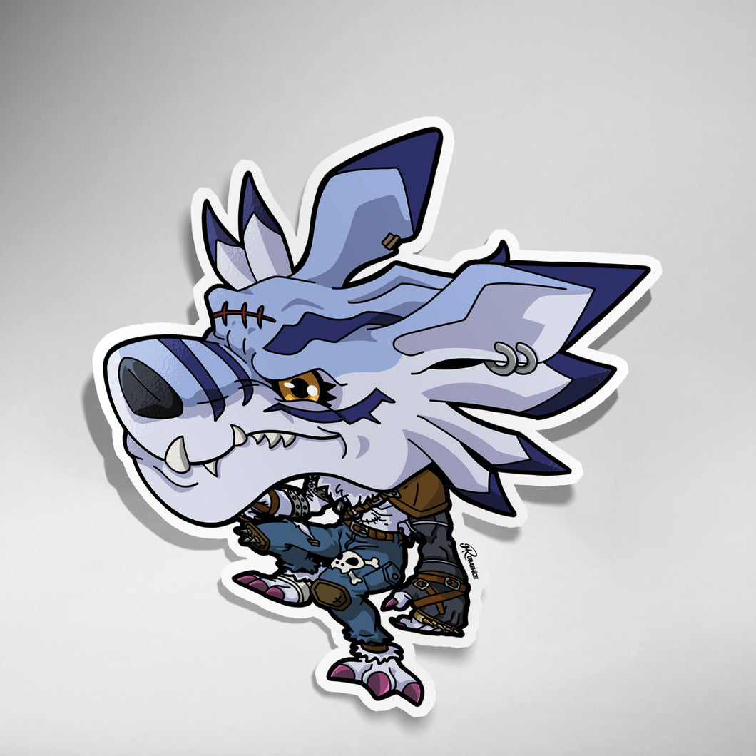 Weregarurumon Sticker