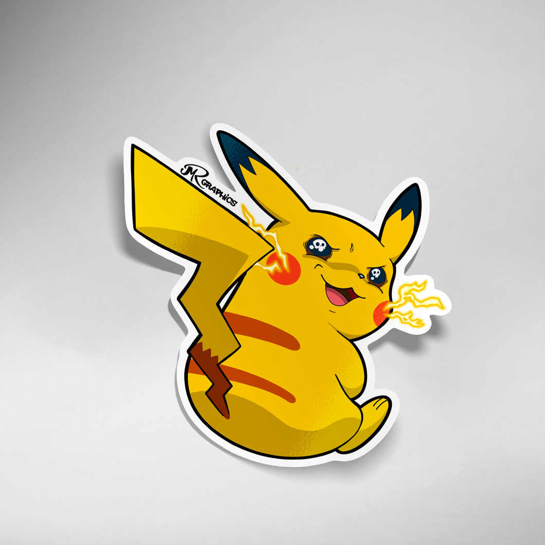 Evil Pikachu Sticker – Mike Rodriguez Graphics