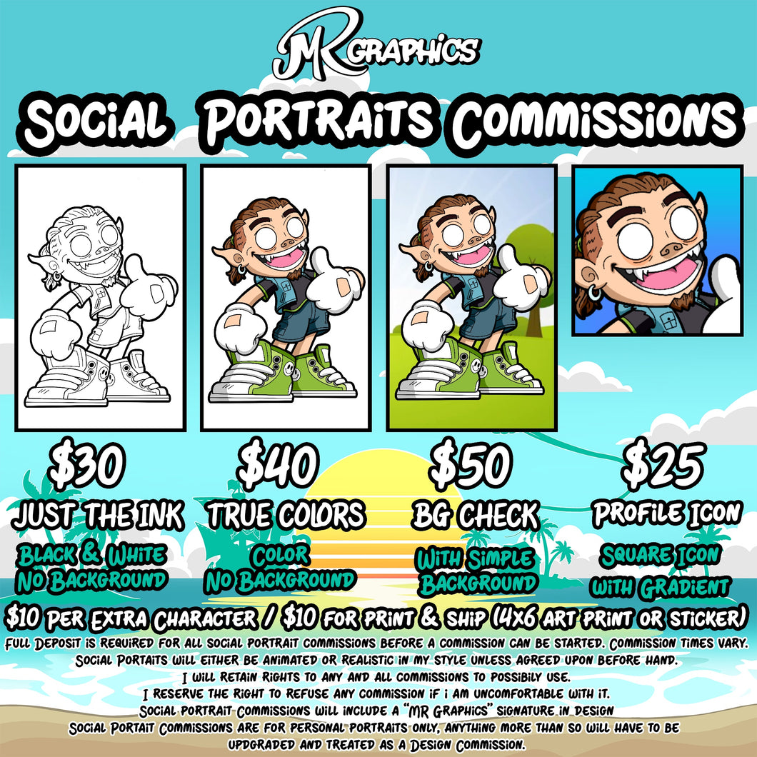 Social Portraits Commissions