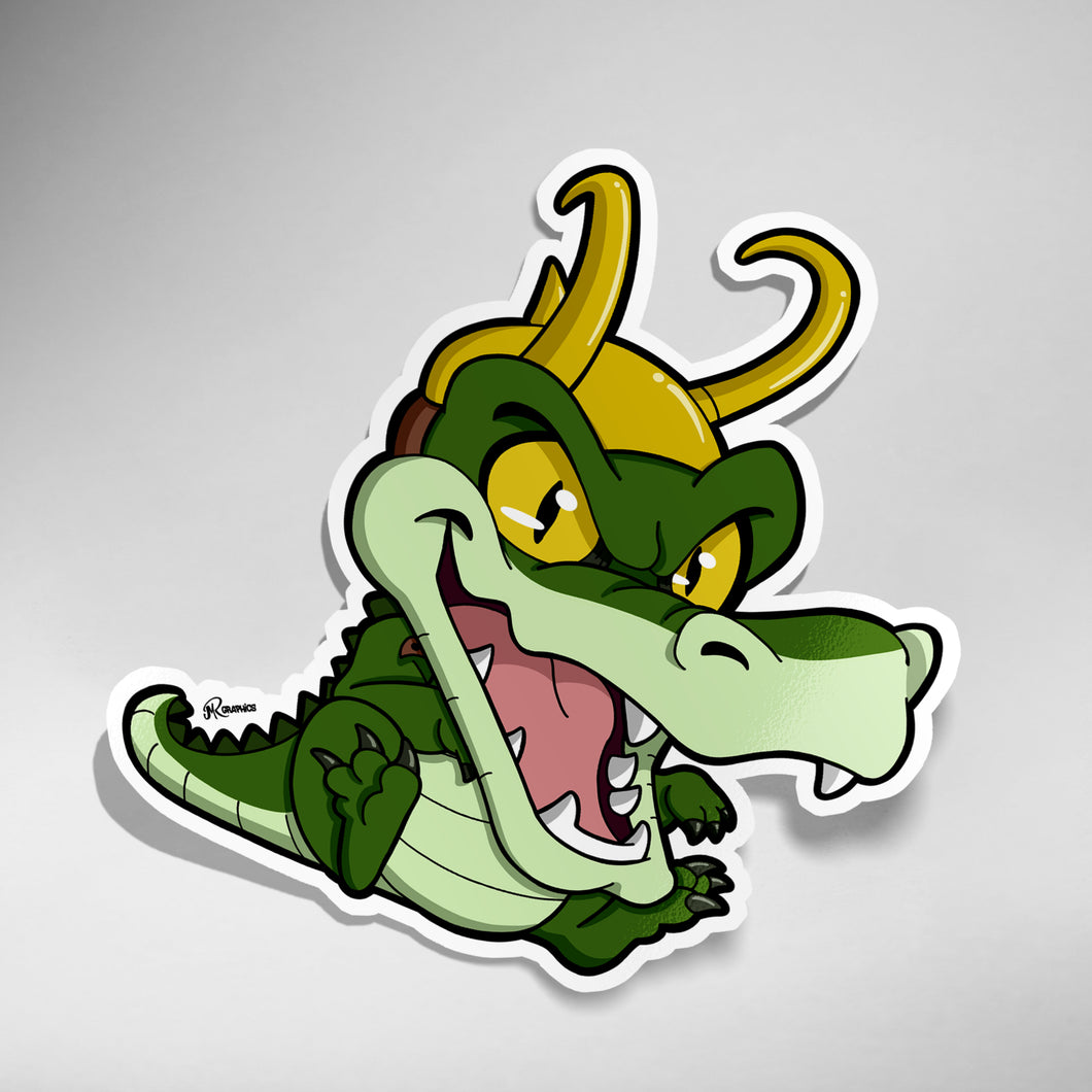 Gator Loki Sticker