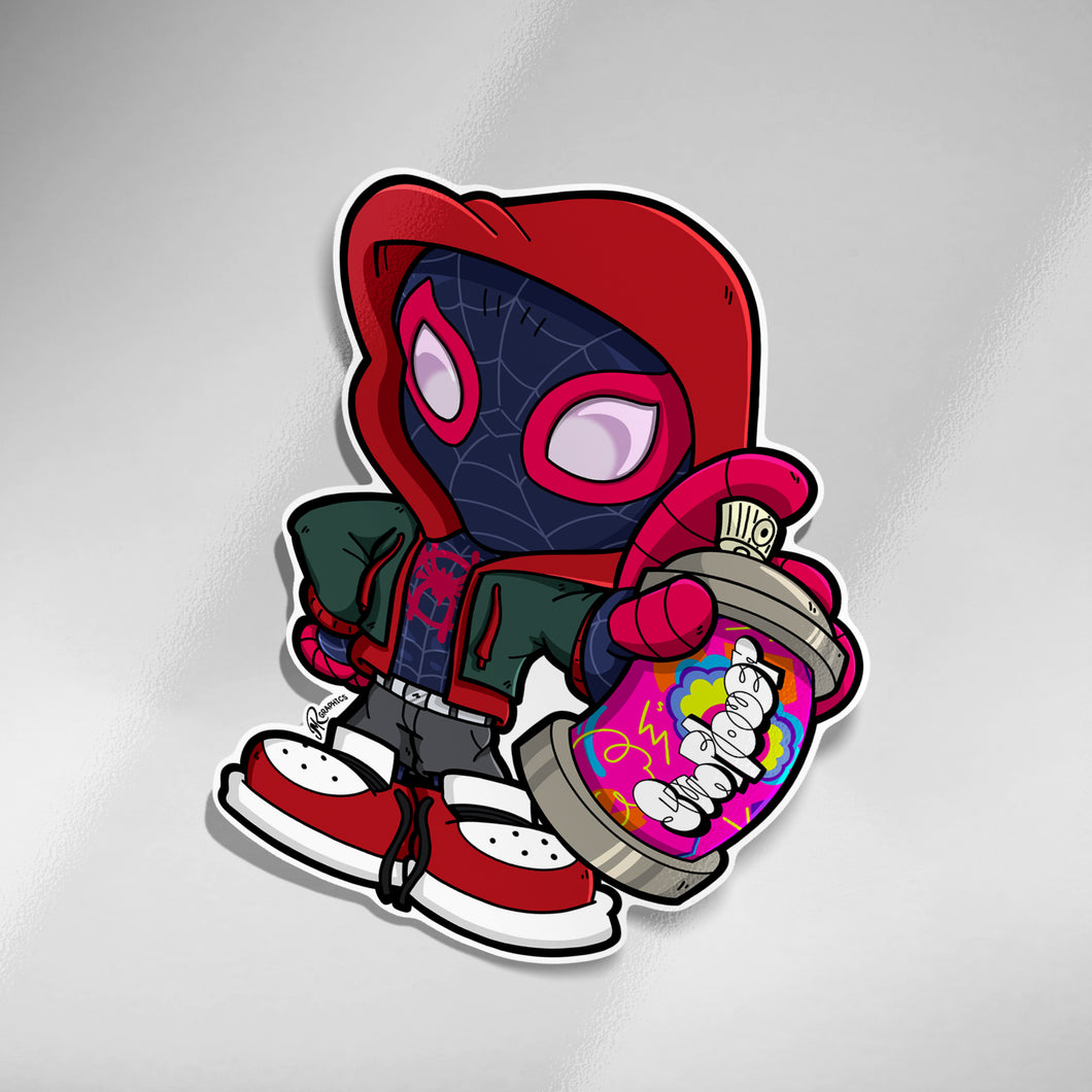 Miles Morales Spray Can Sticker