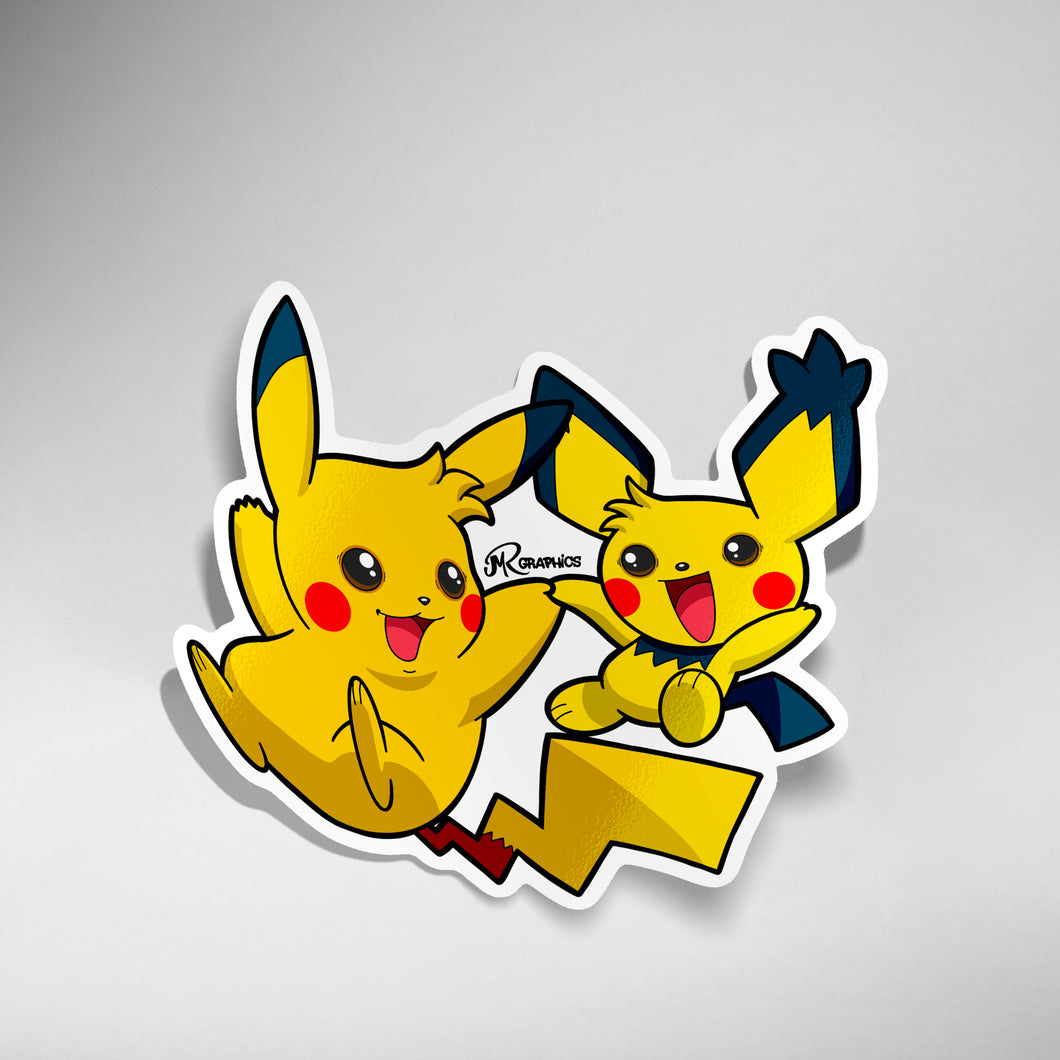 Pikachu & Pichu Sticker