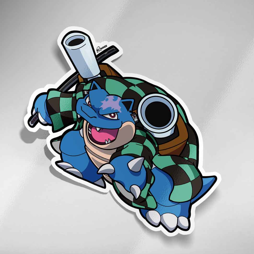 Tanjiro Blastoise Sticker