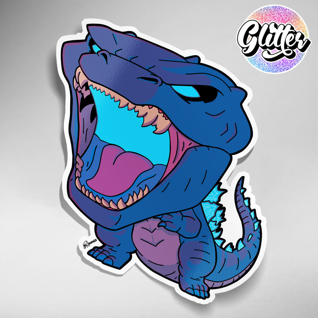 Godzilla Glitter Sticker