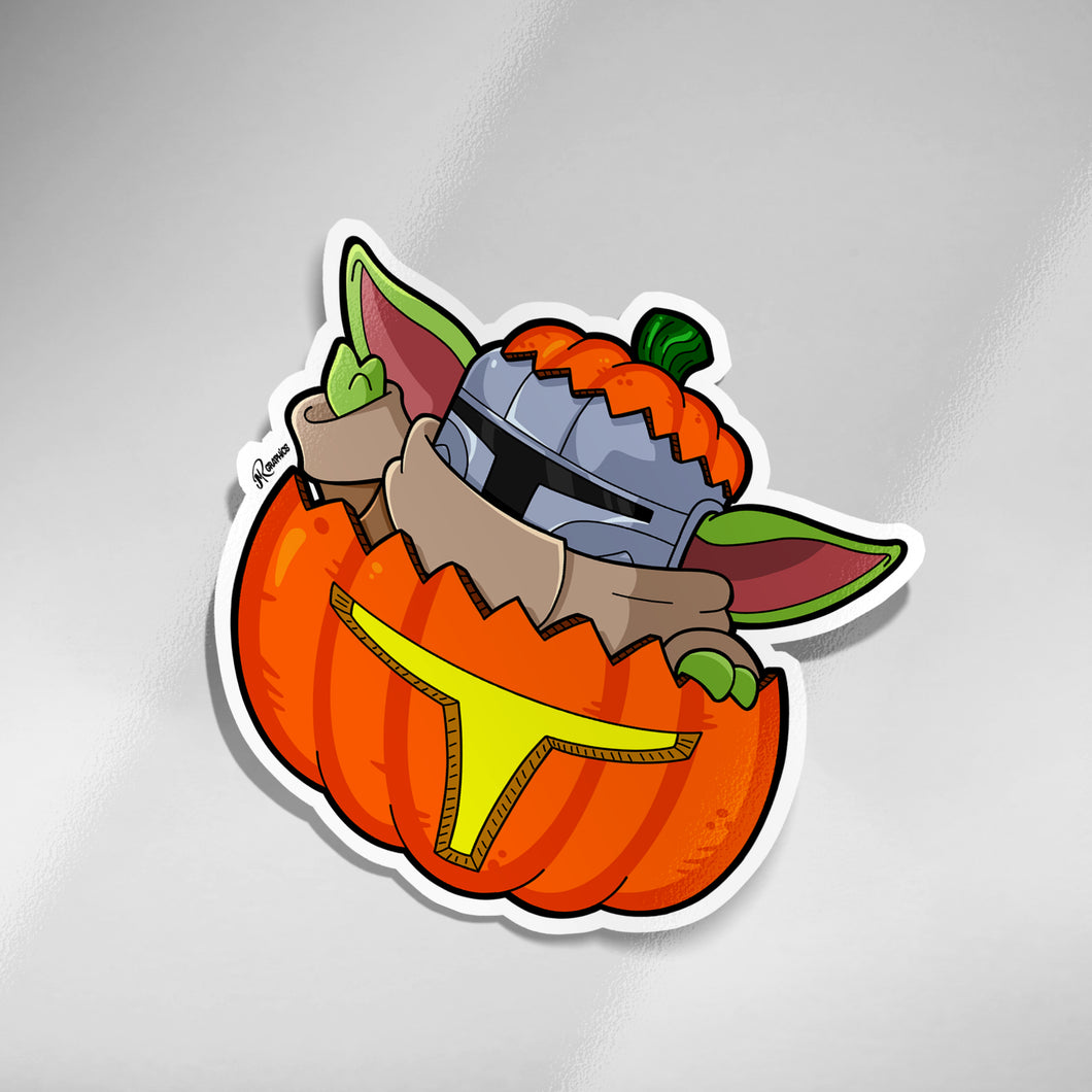 Grogu Pumpkin Sticker