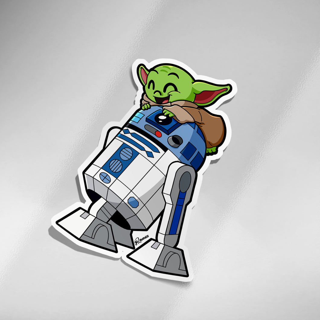 Grogu R2-D2 Sticker