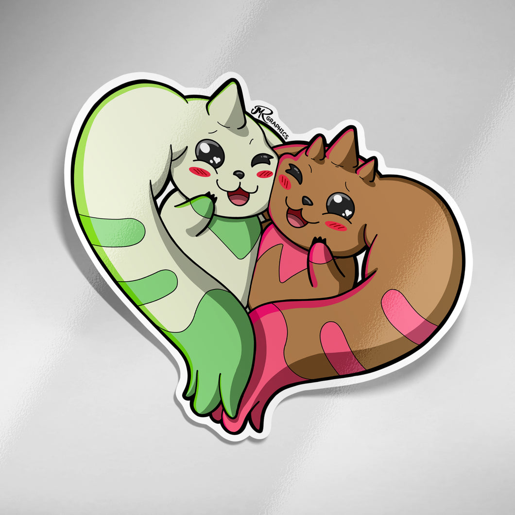 Valentines Day 2022 Sticker - Lopmon & Terriermon